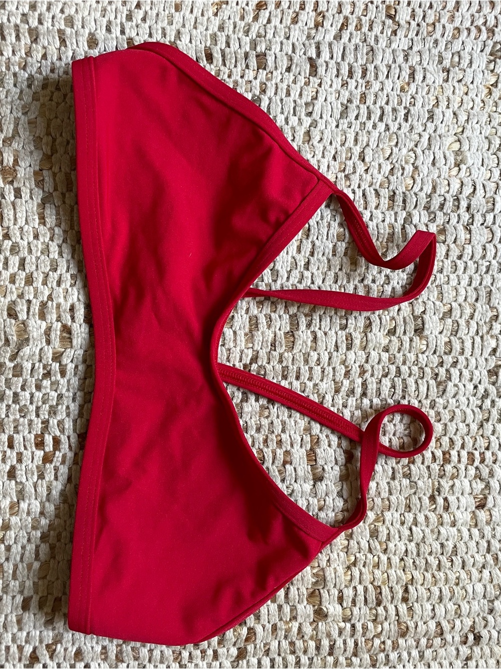 Jolyn Clothing Red Scoop Bralette Swim Top